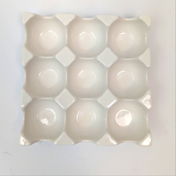 Anthropologie White Ceramic Egg Tray - Picture 1 of 2